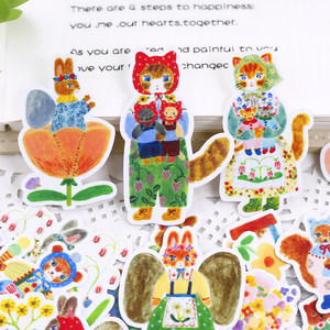 
Handbook stickers ins style cute healing animal decorative small patterns waterproof high-value cultural and creative materials