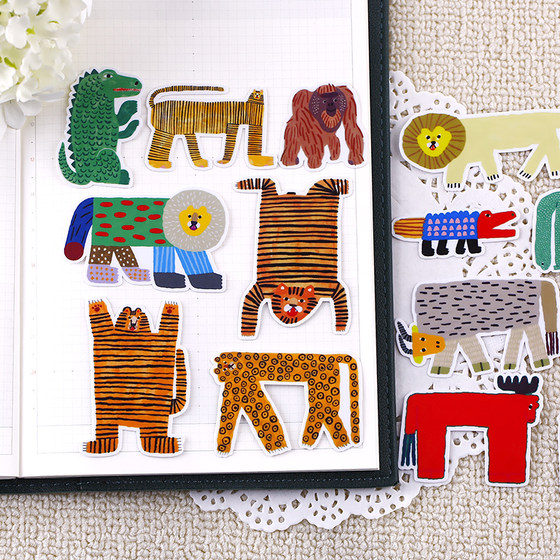 
Cute graffiti stickers, children's decoration, cartoon animal decoration small patterns, personalized stickers material