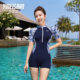 Yimeishan one-piece flat-angle swimsuit for women in 2025 new style for professional conservative slimming and meat-covering racing swimming pool
