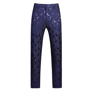 Exquisite jacquard slim trousers for men straight casual pants for men young man navy handsome little feet work pants for men