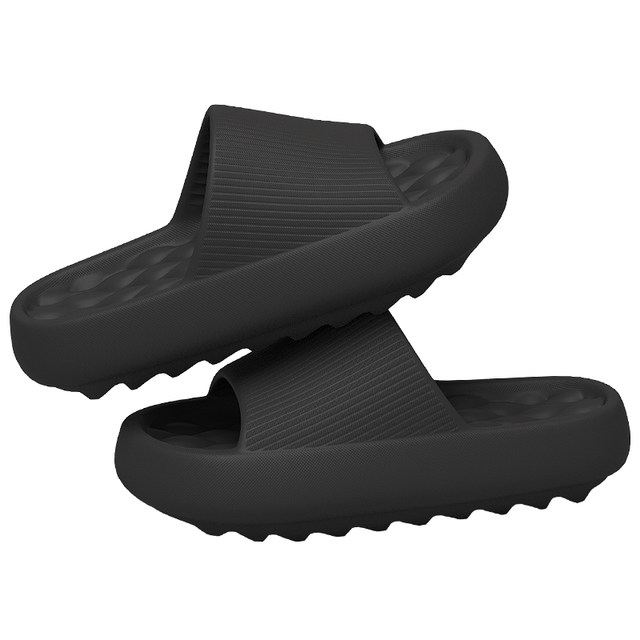 Summer Thick Bottom Shit Feeling Plus Size Closed-toe Slippers Men (Available)