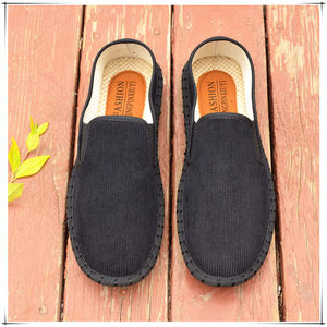 
Ethnic style black corduroy men's shoes casual fashion popular society men's single shoes old Beijing cloth shoes spring and autumn new national style