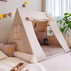 Children's Tent, Boys and Girls Toy House, Small House, Indoor Castle, Baby Playhouse, Secret Base, All-Cotton Canvas