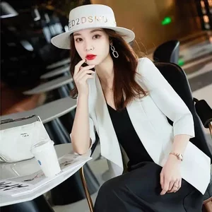 
Small suit thin jacket for women in three-quarter sleeve spring and summer slim suit tops for outerwear cover