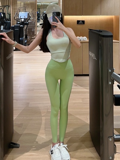 ワイドレッグヨガパンツ ピンクオレンジ ヨガレギンス ヨガパンツ