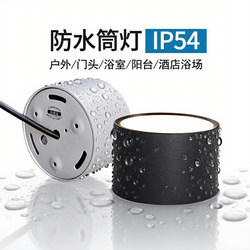 Surface-Mounted Waterproof Downlight Outdoor Eaves Three-Proof Ceiling Light Led Door Canopy Outdoor Ceiling Light Balcony Bathroom Light