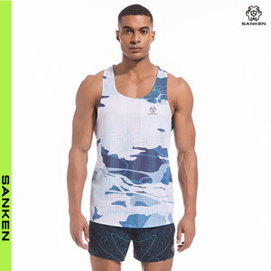 One-piece quick-drying wind tunnel running vest for men in summer marathon ultra-light breathable moisture and sweat