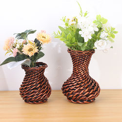 Twisted Handmade Flower Baskets, Wicker Flower Baskets, Rattan Flower Vases, Decorative Items, Dried Flower Arrangements, Flower Pots, Flower Vessels, Gourd Decorations