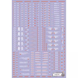 Moliqu (Hg/Mg) Warning/Warning/Mark/Universal Style (33). Fluorescent Decals [Orange and White]