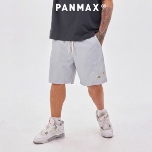 
PANMAX trendy brand plus size 2026 summer work style shorts thin breathable loose comfortable elastic waist five-quarter pants
