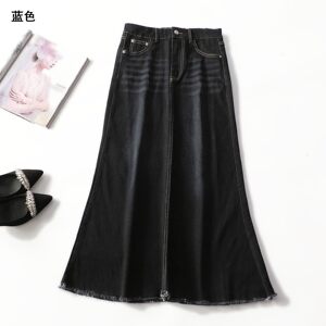 413822 New value-for-money boutique women's fashionable denim fishtail versatile commuting ladies spring extended skirt