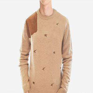 
rtw knitted sweater men's youth base cardigan 2025 autumn retro American pullover 73631