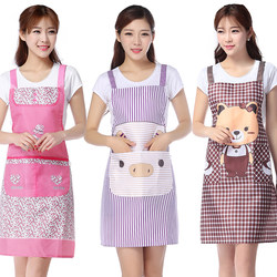 Apron with Double Shoulder Straps, H-Strap, Korean Style, Princess, Women's Fashion, Cartoon, Summer, Thin, Anti-Stain, Kitchen, Special Offer, Cooking