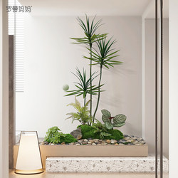 Forest Turf Artificial Greenery Landscaping, Bionic Plant Decoration, Fake Trees, Indoor Potted Plants under Stairs, Window Display Landscape