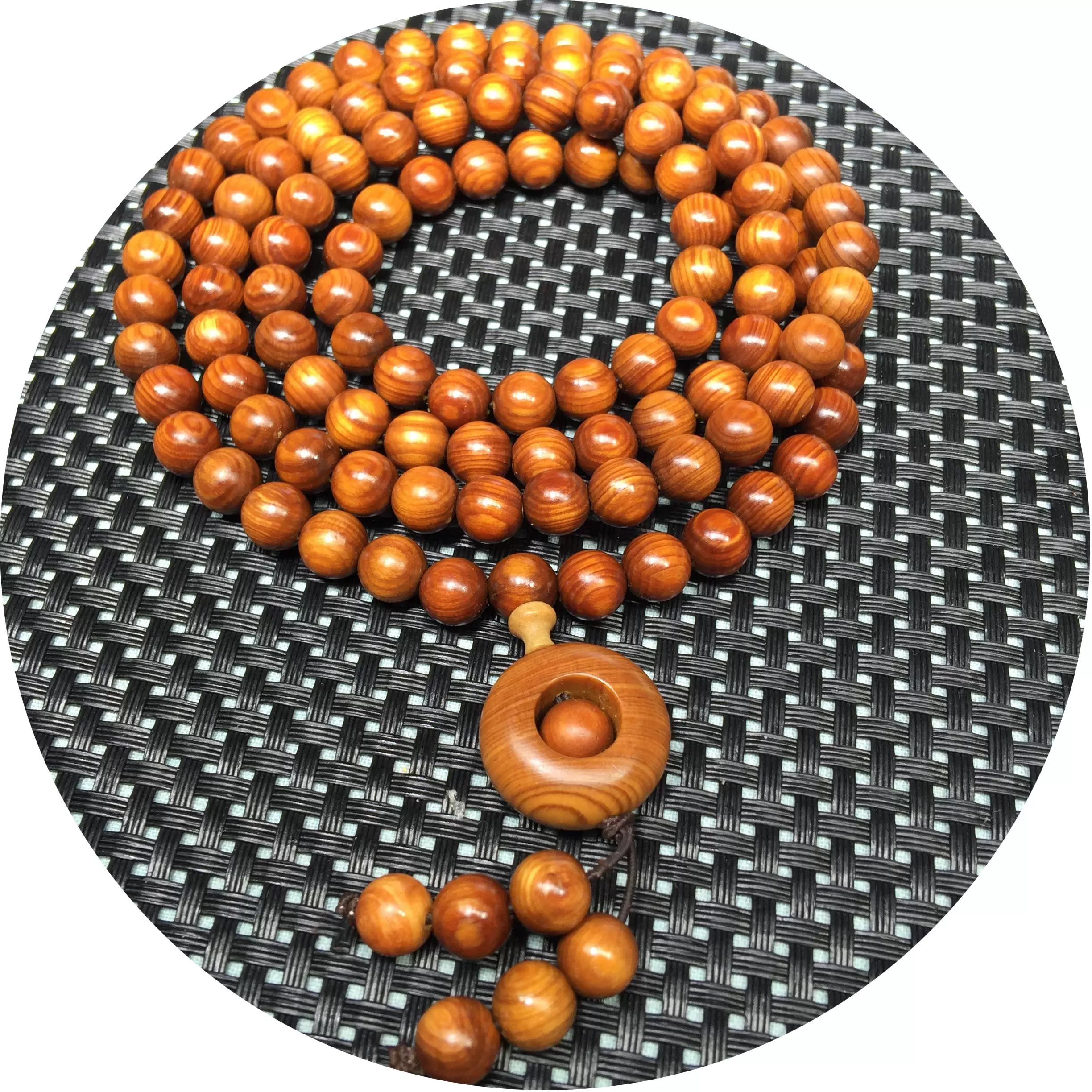 太行山崖柏手串108颗男士陈化黑油原木老料女款