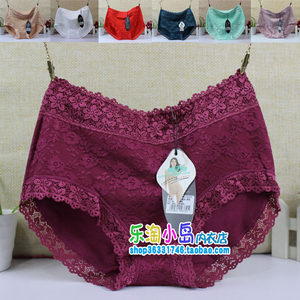 Perfect couple's new cotton lace middle waist embroidery lady panties 6379