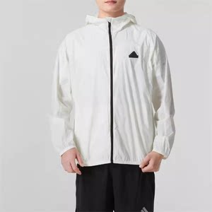 Adidas woven jacket men's 2024 summer new training sportswear casual running jacket IT3942