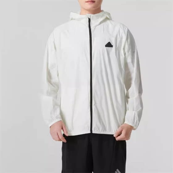 Adidas woven jacket men's 2024 summer new training sportswear casual running jacket IT3942