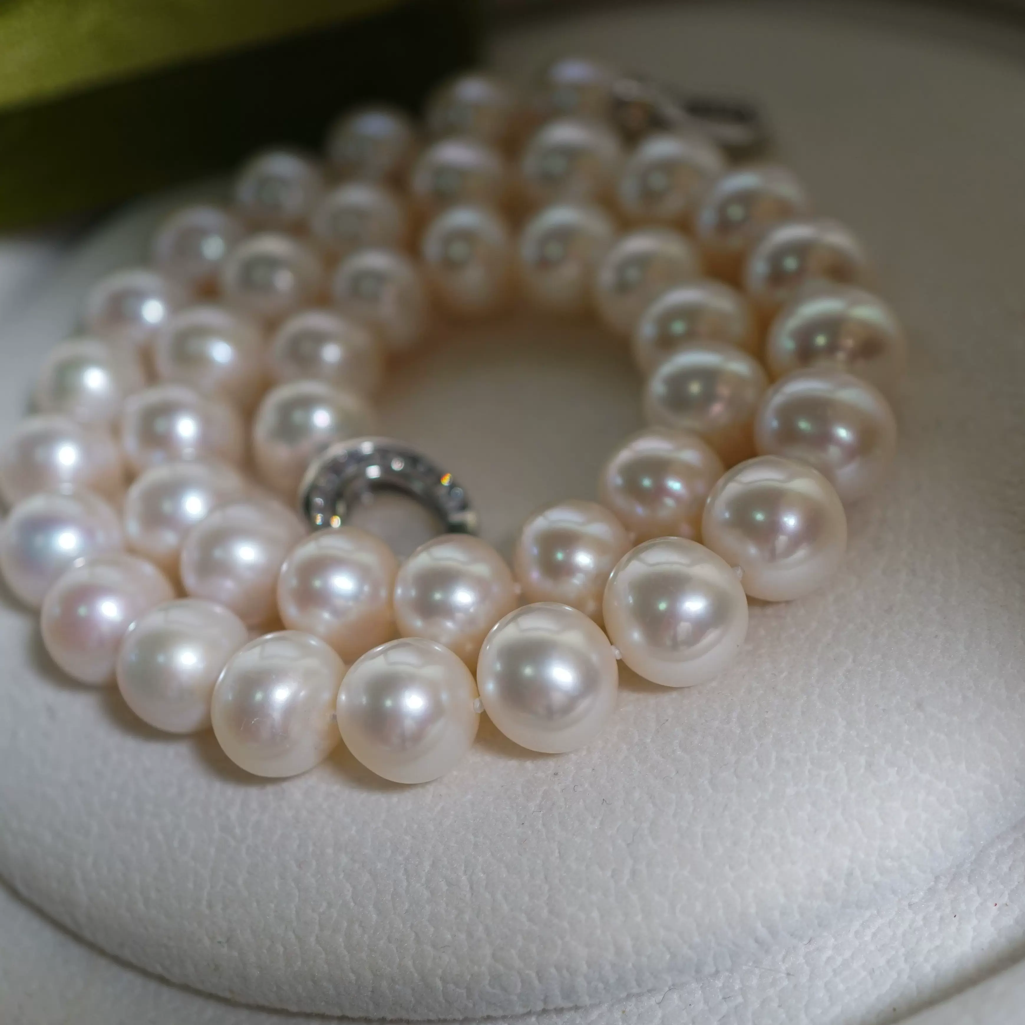 极亮 丝滑无暇天然白色珍珠项链 经典款 11