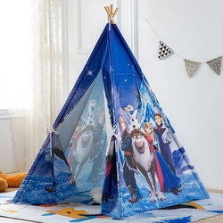 Hotel Children's Cartoon Elsa Tent Indoor Playhouse for Boys and Girls, Small House Castle Yurt, Bed Separation Tool