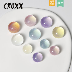 CROXX Starry Sky Flash Powder Hole Shoes DIY accessories shoe buckle shoe, flower shoes decoration accessories super fairy