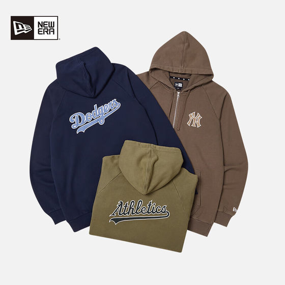 
24 new NewEra MLB couple jacket men and women NY embroidered hooded sports jacket 14385213