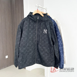 
25 new MLB couple jacket men and women NY diamond presbyterian print made old hooded sports jacket 3AWJM0554