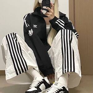 
Adidas clover jacket men and women spring genuine new retro stand-up collar sports top jacket JL8396