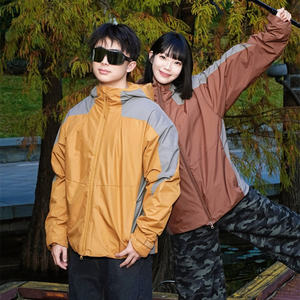 
Genuine Adidas Couple's Thin Velvet Soft Shell Jacket Outdoor Windproof and Waterproof Jacket Loose Casual Hooded Jacket