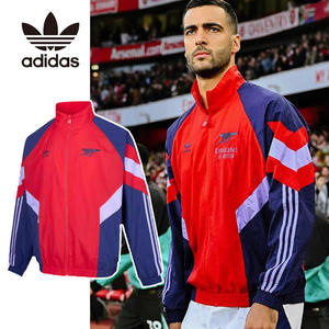 Adidas Clover Jacket Men's 2026 Spring Retro Stand Collar Windproof Casual Jacket Genuine IS6503