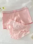 Tình yêu ngọt ngào ~ Bộ đồ lót cặp đôi ngọt ngào cotton nguyên chất ren lưới gợi cảm thuần khiết khao khát bộ nam nữ