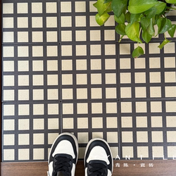 French Plaid Tiles All-Ceramic Antique Style Bathroom Balcony Tiles B&B Cafe Clothing Store Non-Slip Floor Tiles