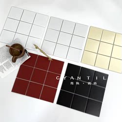 Nordic Black and Red White Mosaic Tiles Bathroom Background Wall Dining Room Kitchen Coffee Outdoor Indoor Wall Tiles