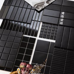 Black Mosaic Tiles Bathroom Kitchen Background Homestay Restaurant Bar Counter Cafe Hotel Bar