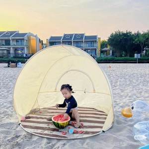 
ins. Children's tent indoor outdoor camping folding large space portable sunshade park beach