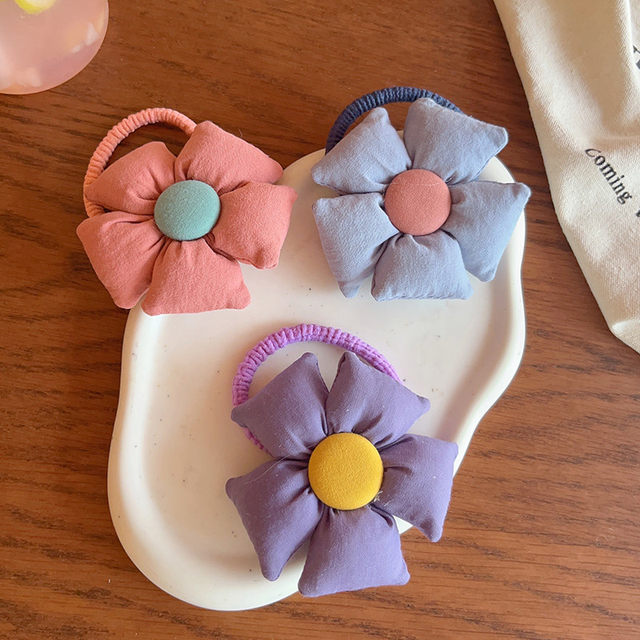 
Princess Sun Sweet Temperament Autumn and Winter Korean Style Flowers Hair Circle Hair Accessories Soft Japanese and Korean Head Rope Candy Color Flowers