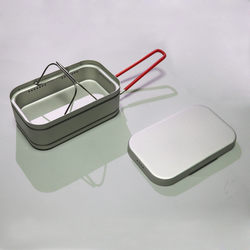 New outdoor lunch box 1000ml portable picnic set camping four-piece set foldable cooking utensils
