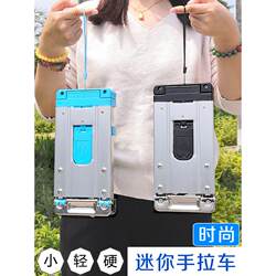 Stainless Steel Mini Shopping Cart, Foldable Portable Handcart, Household Small Trailer, Luggage Cart