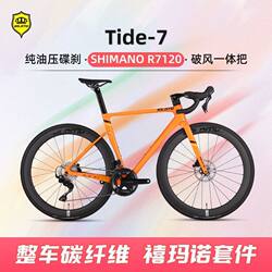 Solomon Carbon Fiber Road Bike 24-Speed 105 Small Groupset Bicycle Pure Oil Disc Ultra-Light Curved Handlebar Racing-Grade Bike