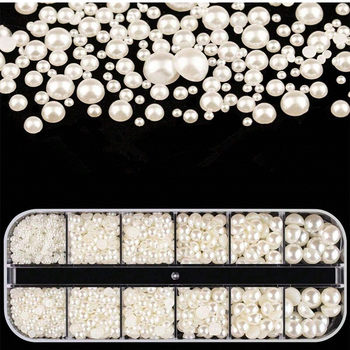 Imitation pearl patch half side diy hairpin hair accessories decoration