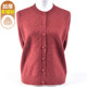 Fashionable mother solid color cashmere sweater women's cardigan autumn and winter thickened large size middle-aged and elderly wool sweater jacket