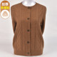 
Thickened wool cardigan for women 2025 autumn and winter new round neck loose coat knitted cashmere sweater for middle-aged and elderly mothers