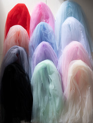 ins Fairy Mist Mesh Fabric Soft Handmade DIY Solid Color Lace Veil Transparent Tulle Clothing Material