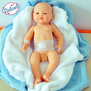 Newborn doll men and women yellow skin children early teach children to high -end doll family role -playing simulation dolls
