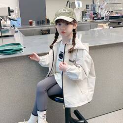 Girls' Jacket, Spring and Autumn Style, 2026 New Children's Clothing, Trendy Baby and Big Kids' Clothes, Autumn Tops, Children's Windbreaker