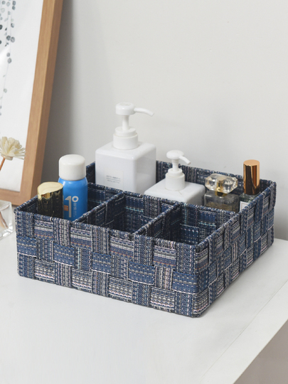 6 Stück Aufbewahrungskörbe Mit Deckel Aus Gewebtem Kunststoff, Schwarz, 25,2x19,1x10,4 Cm – Perfekt Für Regal, Schrank & Home-Office