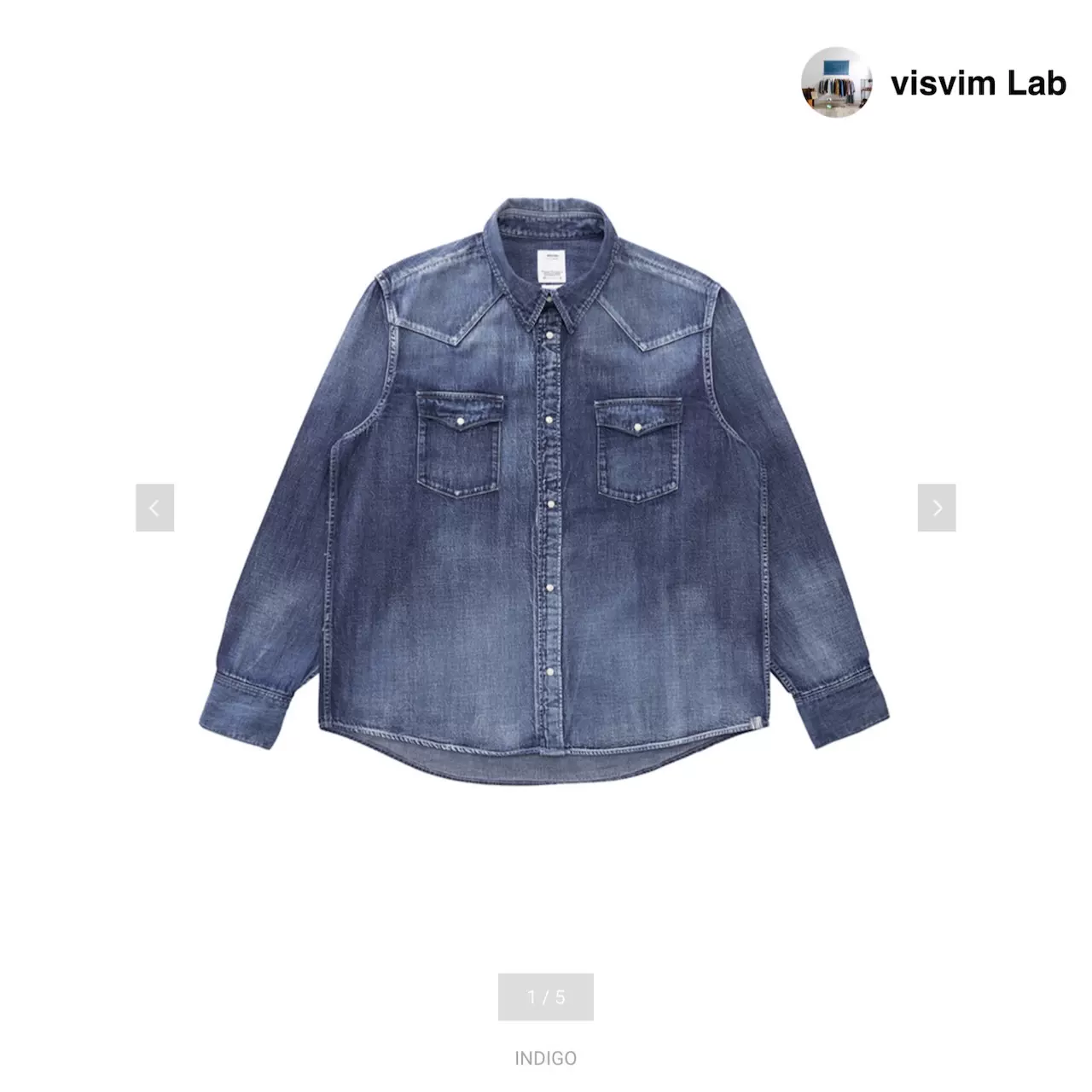 visvim SS LANGER SHIRT HICKORY DMGD シャツ visvim SS LANGER SHIRT HICKORY DMGD | REVERSIBLE