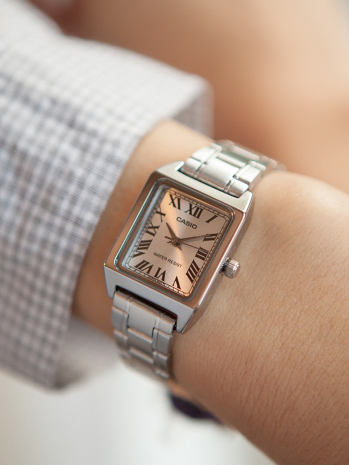 カシオ LTP-V007D-7B レディース クォーツ時計 - ステンレススチール