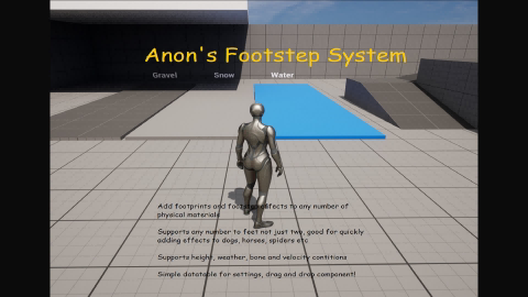 UE5 Unreal 5Anon'sFootstepSystem game footstep system blueprint