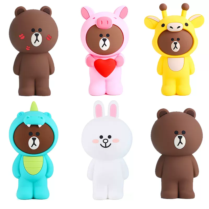 Kpop Bangtan Boys BTS BT21 Brown Bear 3D Cartoon Pencil Case-Taobao